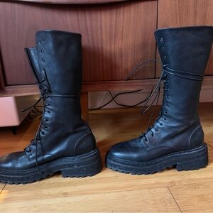 Marsell Black Carro Combat Boots - like new. Size 38